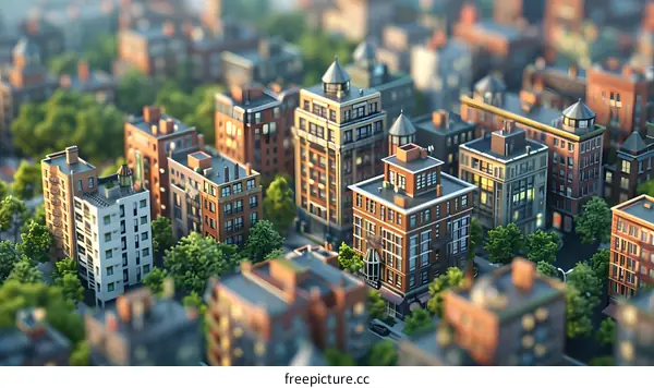 Small City Isometric View