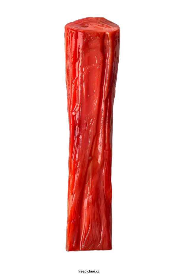 [Transparent Background PNG]Single red fish jerky treat on white