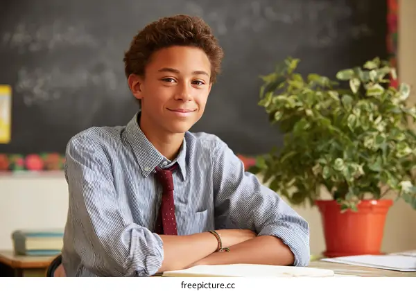 Portrait of a Student in a Classroom Setting