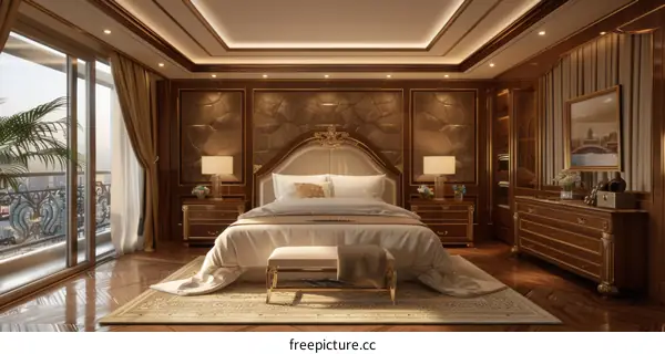 Luxury Bedroom Interior Design Illustration