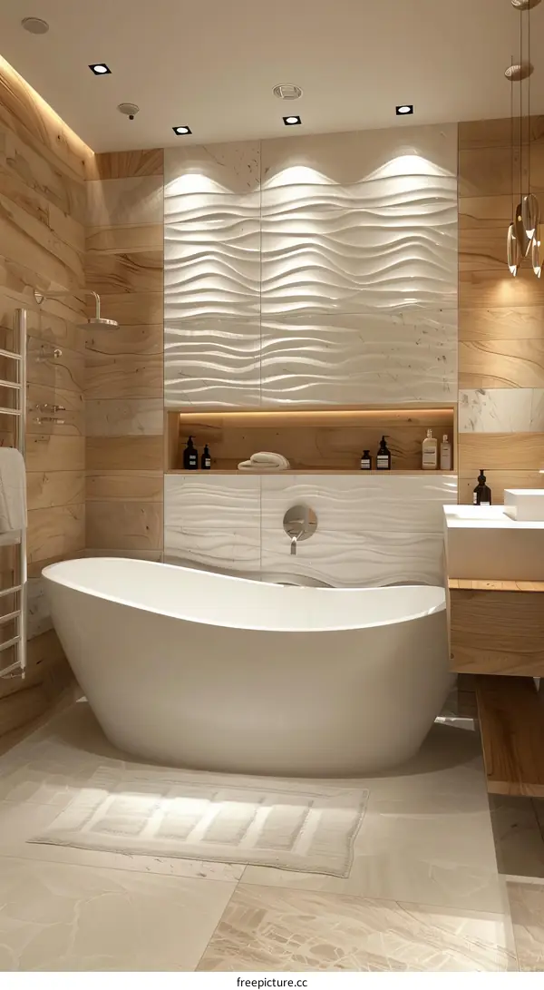 Bathroom design. 3D rendering