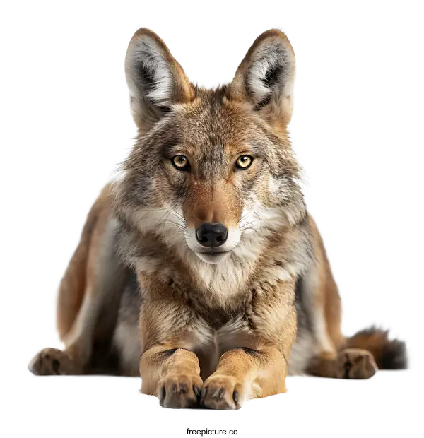 [Transparent Background PNG]A portrait of a coyote