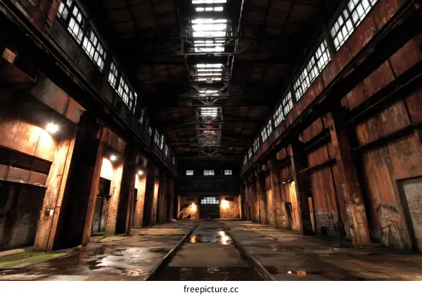 Abandoned Industrial Building Interior