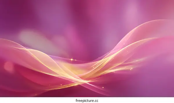 Abstract Pink and Gold Wave Design