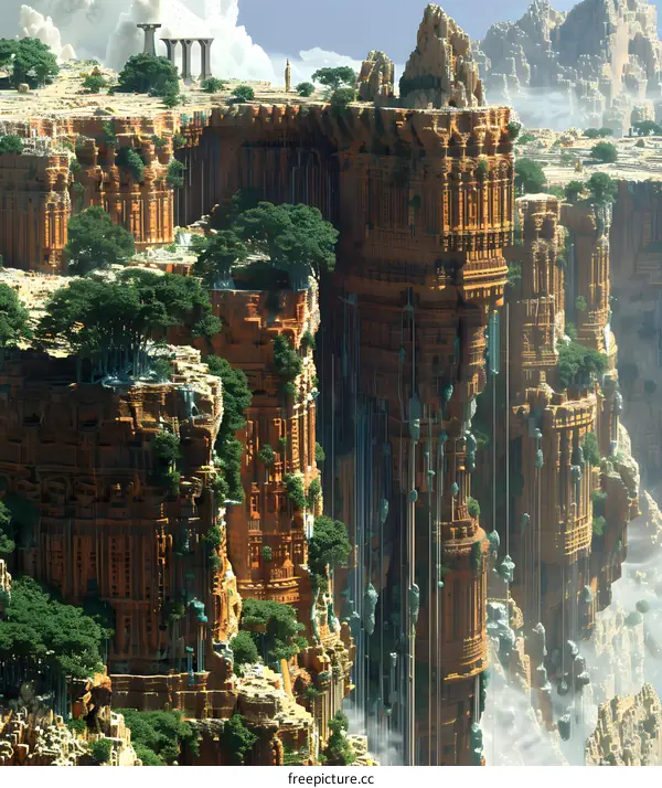 Ancient City on Cliffs