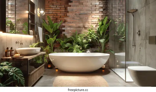 Modern Tropical Bathroom Interior Design