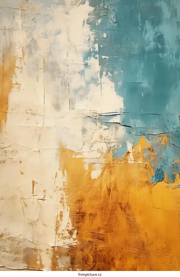 Blue and yellow abstract painting