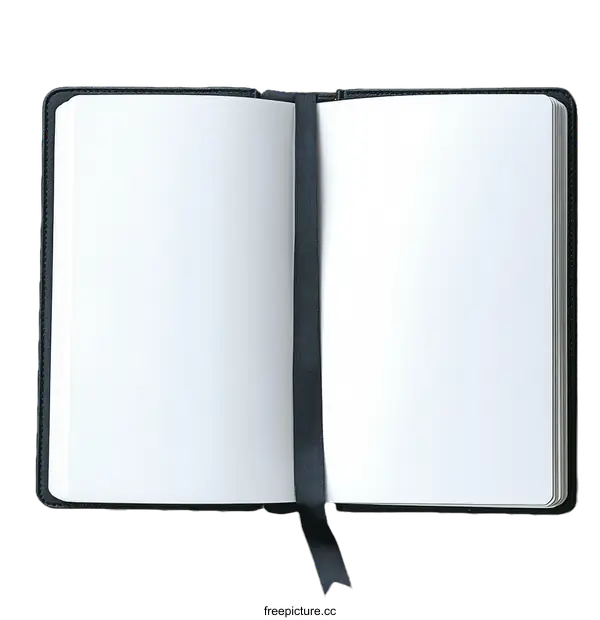 [Transparent Background PNG]Blank Leather Bound Notebook