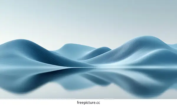 Abstract Blue Landscape Design