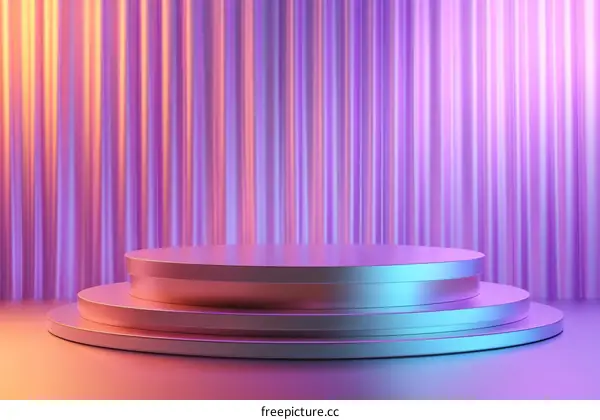 Colorful Pastel Gradient Product Display Stand