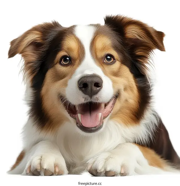 Close-up Portrait of a Happy Border Collie Dog