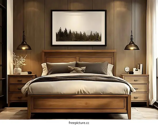 Modern Rustic Wooden Bedroom Interior Design