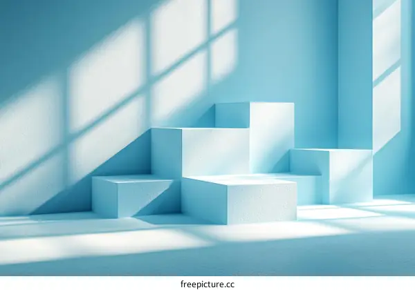 Light Blue Studio Minimalist Product Display