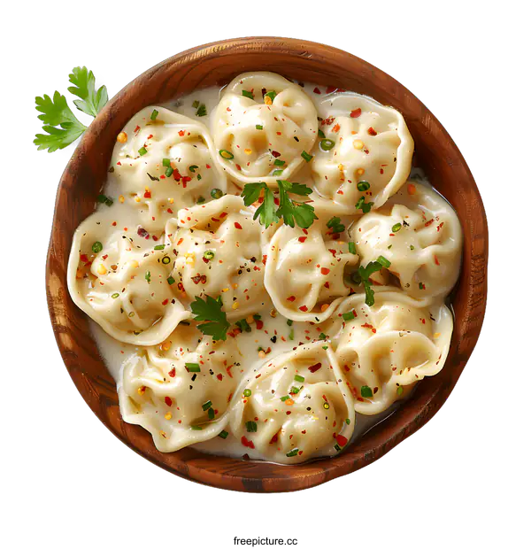 [Transparent Background PNG]dumplings in cream sauce