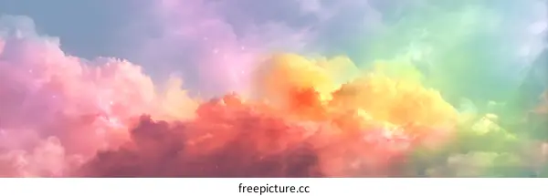 Colorful Cloudy Sky Abstract Artwork