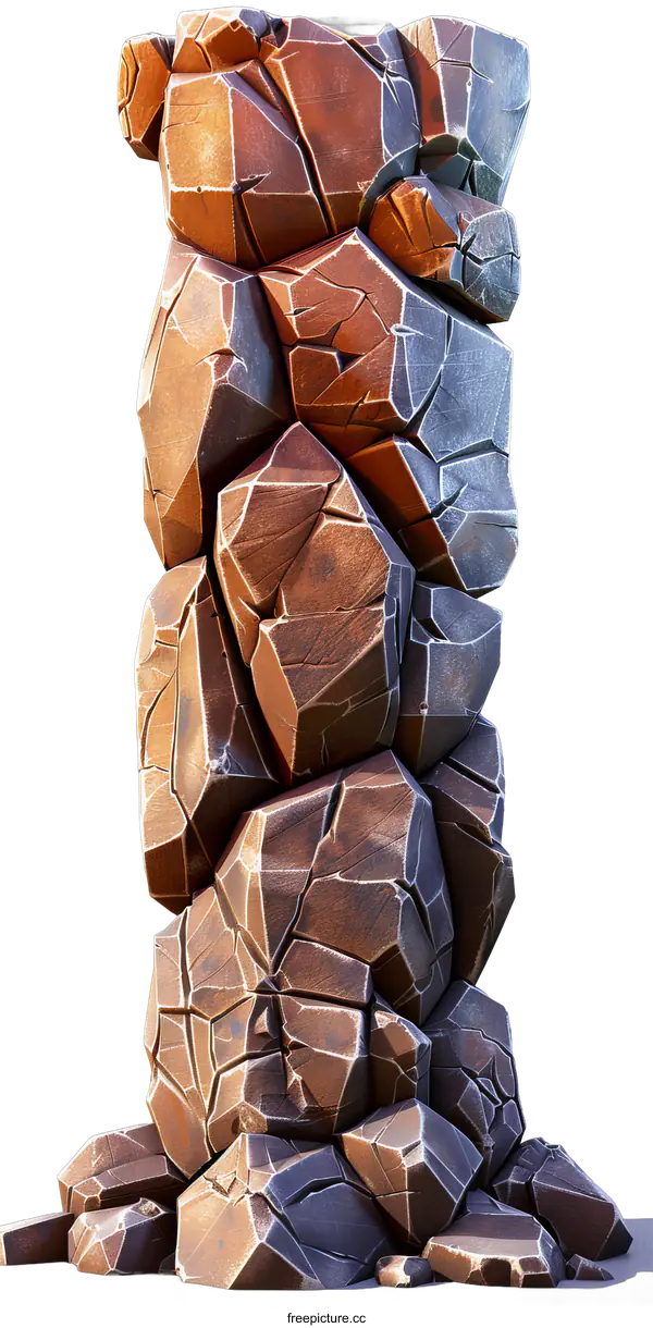 [Transparent Background PNG]Stone Pillar Formation on a transparent background