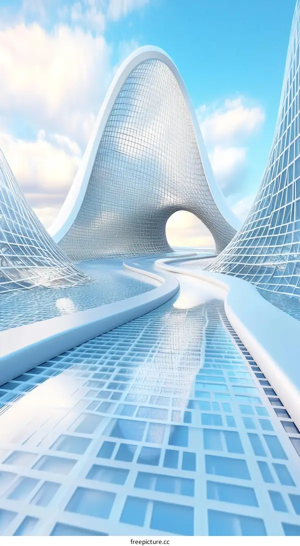 Futuristic City Architecture Design Illustration