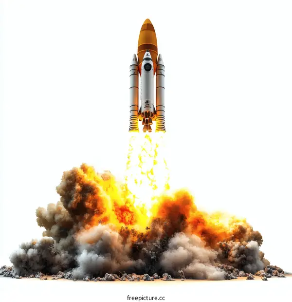 Space Rocket Launch Illustration