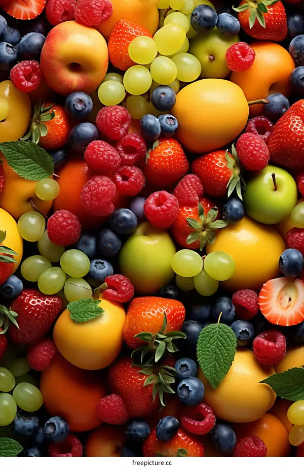Colorful Assortment of Fresh Fruits