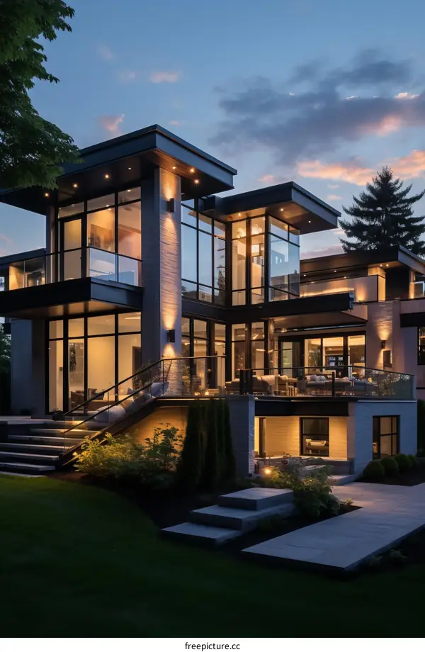 A Stunning Contemporary House with a Pool