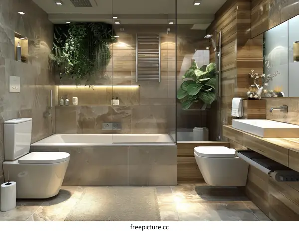 Modern Minimalist Bathroom with Natural Elements