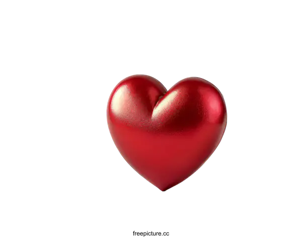 [Transparent Background PNG]Red Heart on White Background