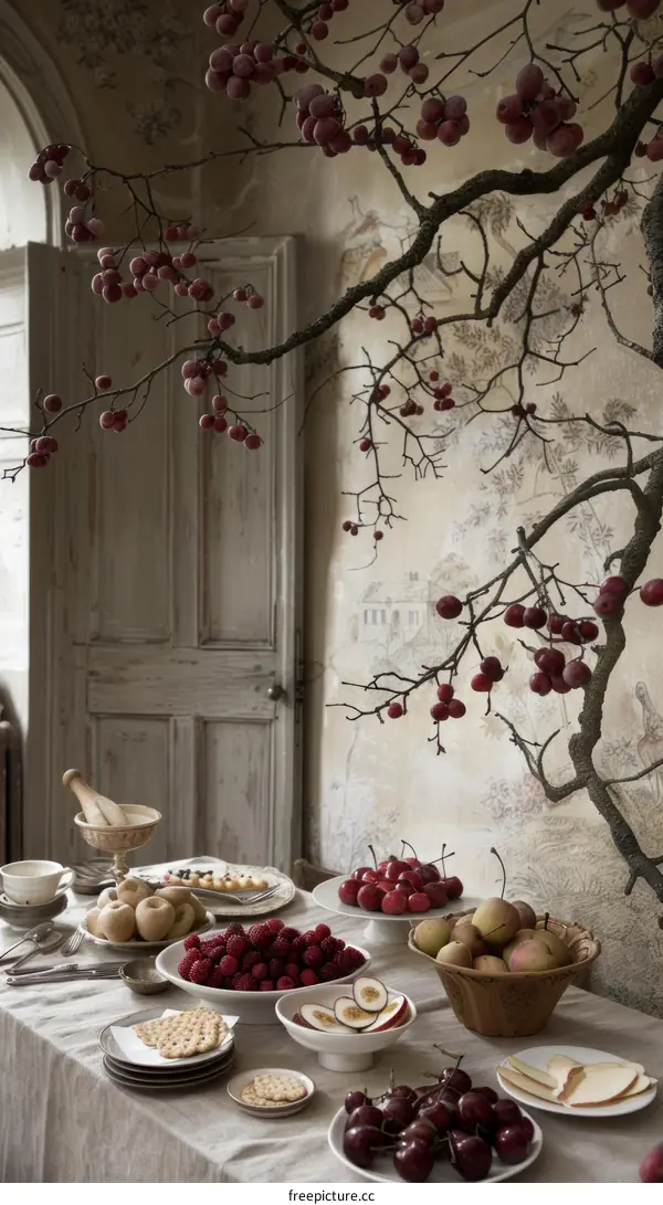 Fruit and Flowers Still Life
