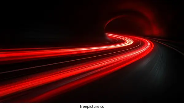 Dynamic Red Light Trails in a Tunnel