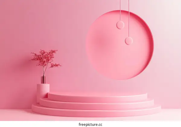 Abstract Pink Minimalist Product Showcase