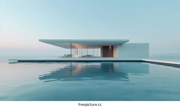 Modern Minimalist Beach House with Infinity Pool