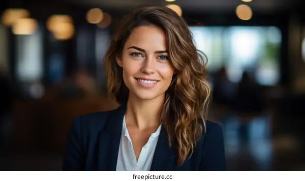 Portrait of a smiling young businesswoman