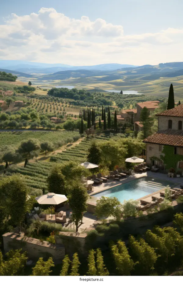 Italian Villa with Vineyard and Swimming Pool