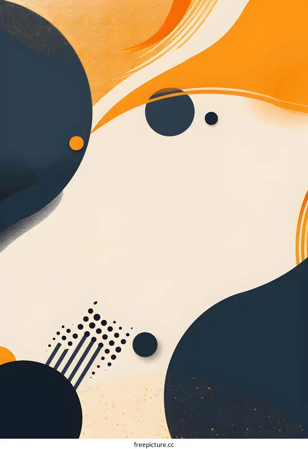 Abstract Background With Navy Blue And Orange