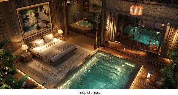 Luxury Tropical Indoor Pool Villa Design