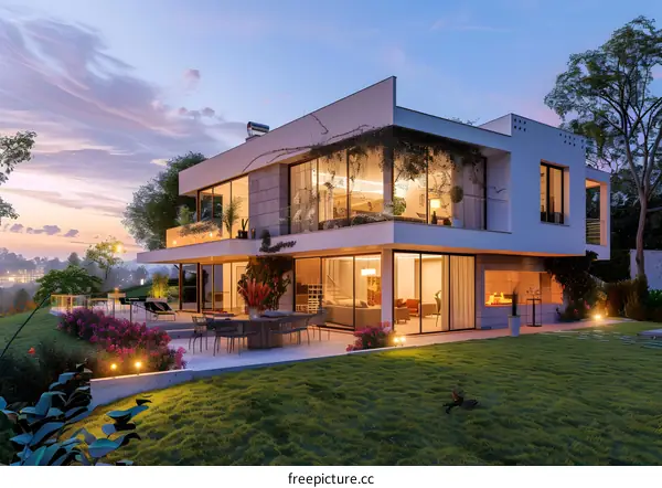 Modern Home with Outdoor Patio and Pool