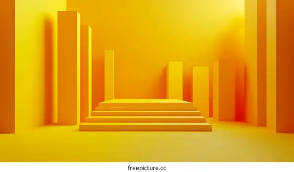 Yellow Geometric Abstract Minimalist Studio Background
