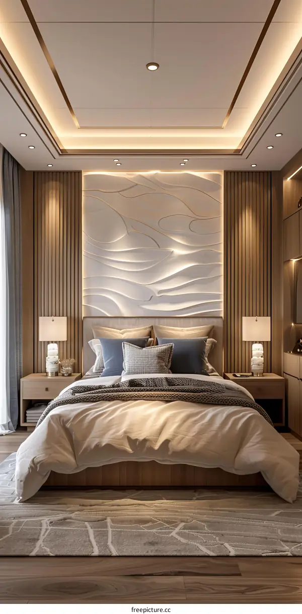 Modern Bedroom Interior Design Illustration