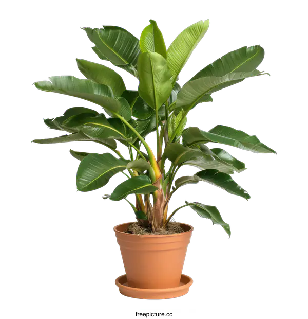 [Transparent Background PNG]A potted bird of paradise plant