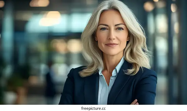 Confident Businesswoman Portrait in Modern Office