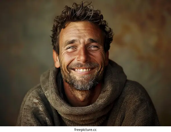 Smiling Man Portrait Close-up