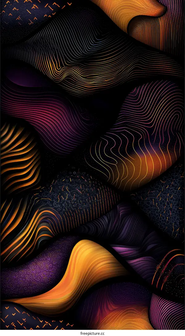 Abstract Colorful 3D Wave Design