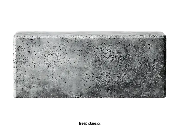 [Transparent Background PNG]Gray Concrete Block Object Isolated on White Background