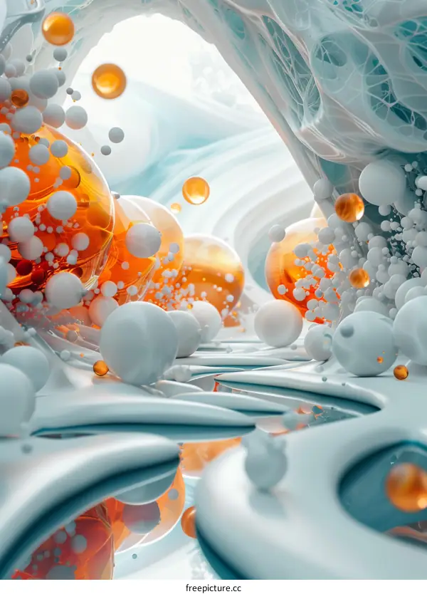 Abstract 3D Sphere Landscape