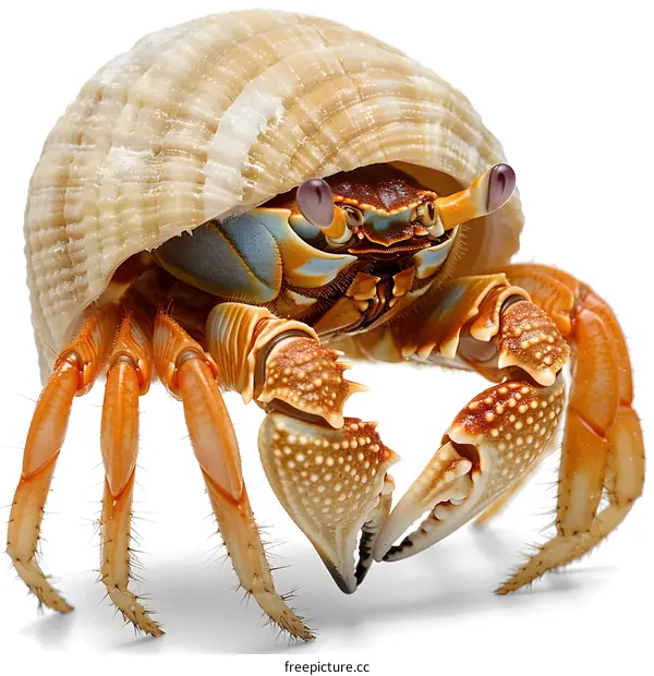 Hermit Crab on White Background
