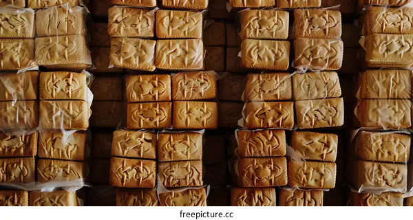 Stacks of Crispy Crackers