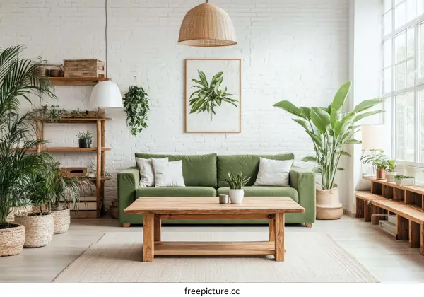 Modern Boho Living Room Interior Design