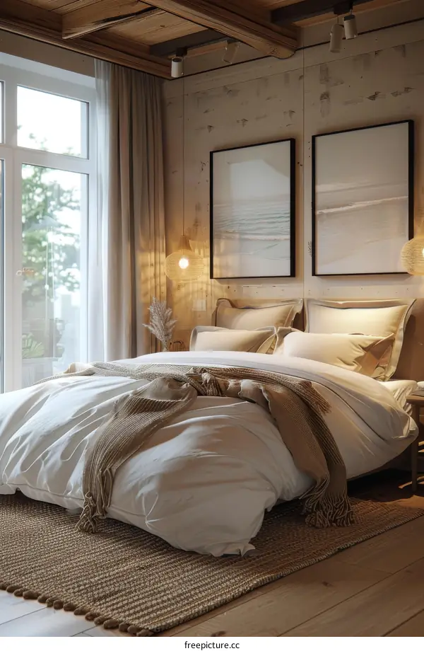 Cozy Bedroom Interior Design with Natural Elements