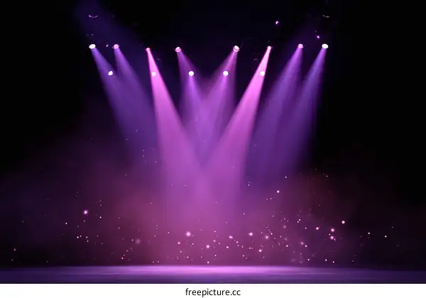 Purple Stage Lighting Effect Illustration