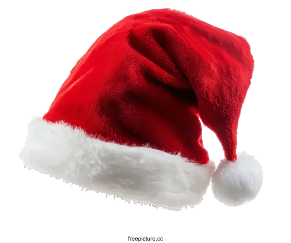 [Transparent Background PNG]Christmas Santa Claus Hat Isolated on White Background