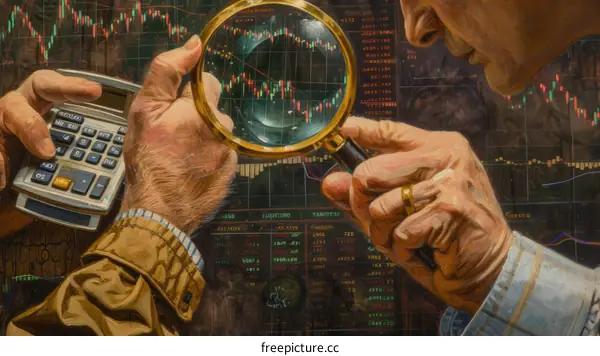 An investor analyzing stock market trends